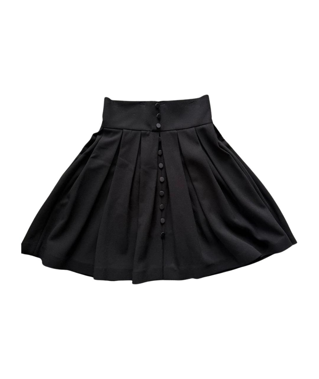 DOLCE&GABBANA Черная вискозная юбка миди, фото 1