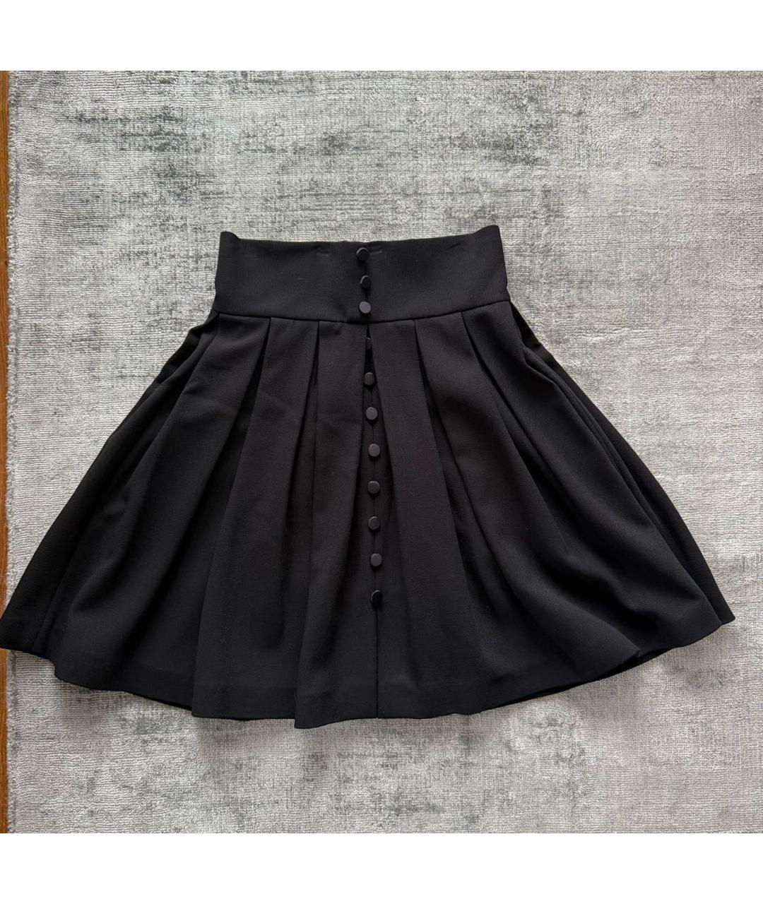 DOLCE&GABBANA Черная вискозная юбка миди, фото 7