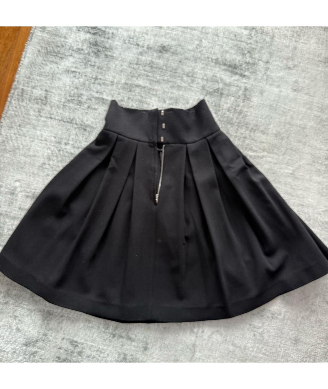 DOLCE&GABBANA Черная вискозная юбка миди, фото 2