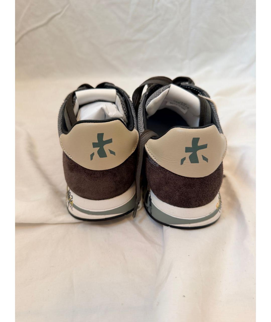 PREMIATA Серые текстильные низкие кроссовки / кеды, фото 4