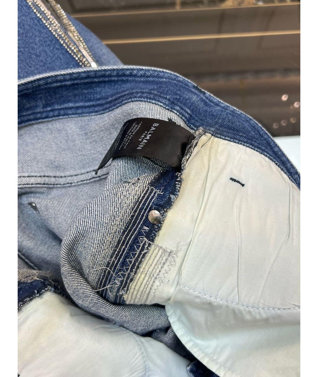 BALMAIN Синий деним костюм с брюками, фото 8