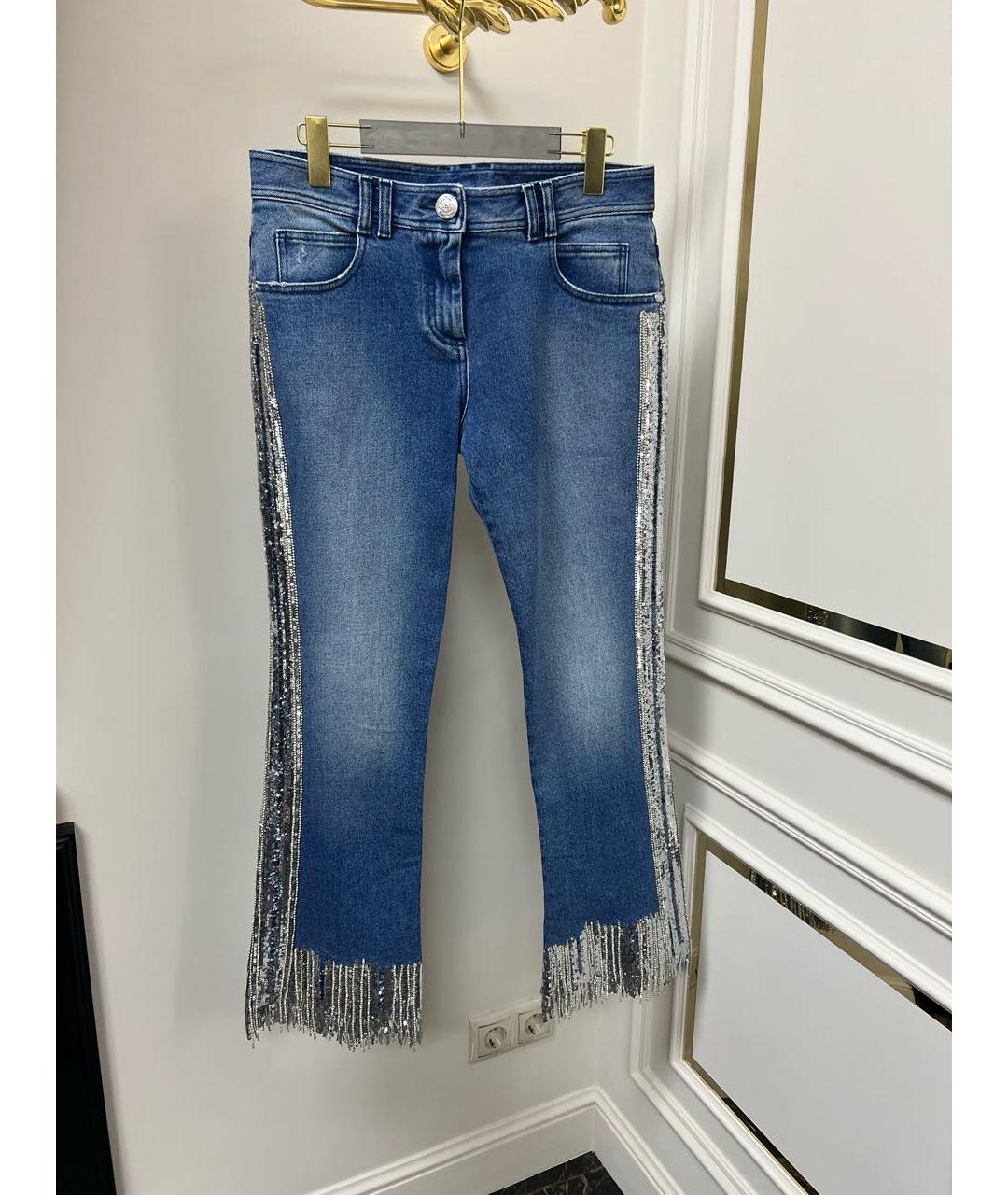 BALMAIN Синий деним костюм с брюками, фото 5