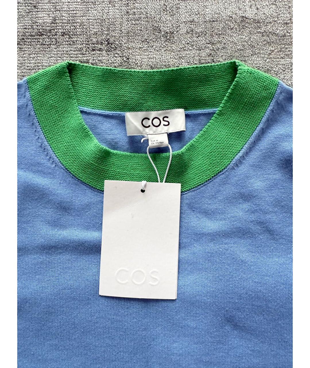 COS Голубая хлопковая футболка, фото 3