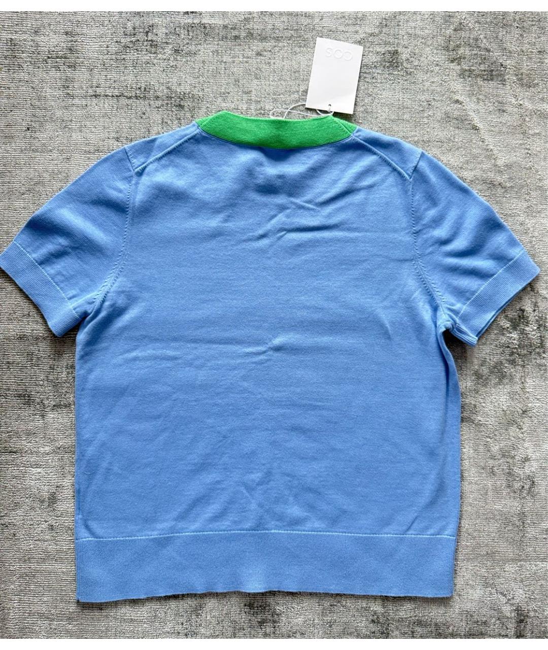 COS Голубая хлопковая футболка, фото 2