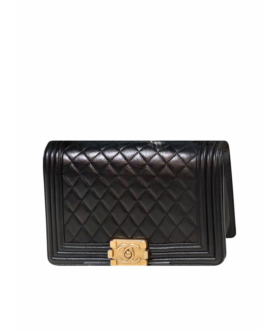 CHANEL Черная кожаная сумка через плечо, фото 1