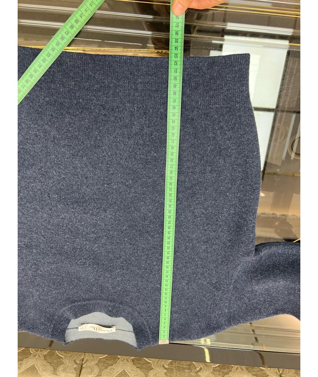 CHRISTIAN DIOR Темно-синий кашемировый джемпер / свитер, фото 7