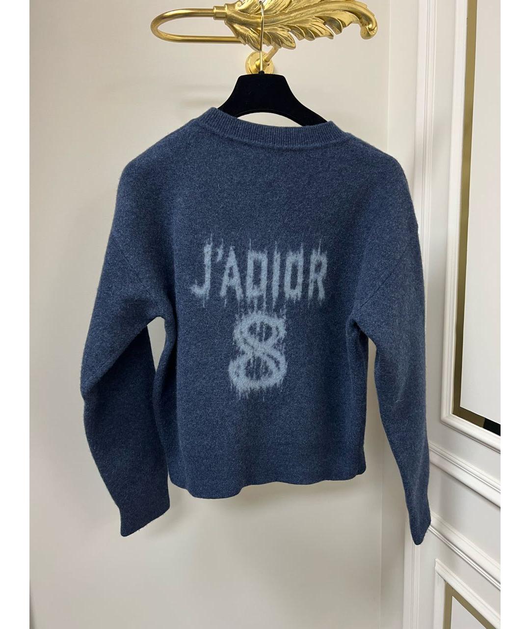 CHRISTIAN DIOR Темно-синий кашемировый джемпер / свитер, фото 3