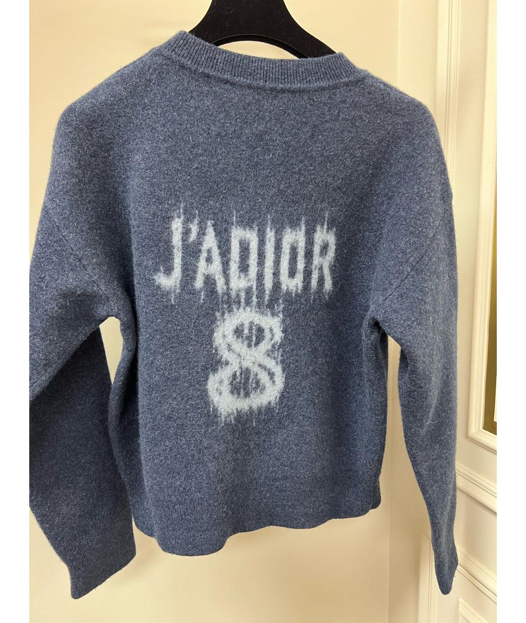 CHRISTIAN DIOR Темно-синий кашемировый джемпер / свитер, фото 4