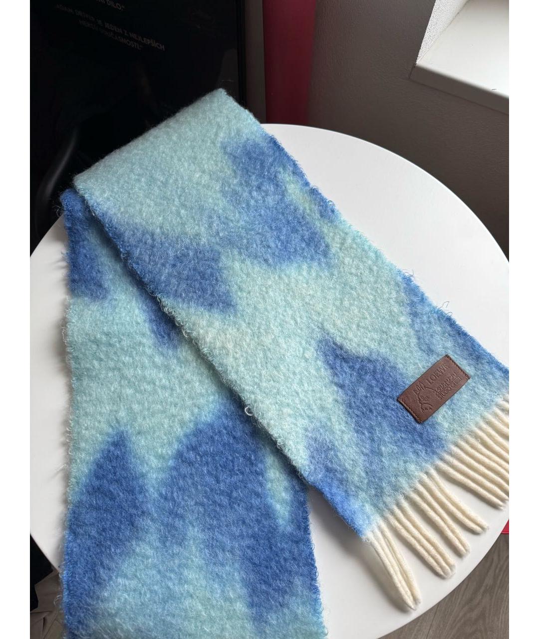 LOEWE Мульти шерстяной шарф, фото 3