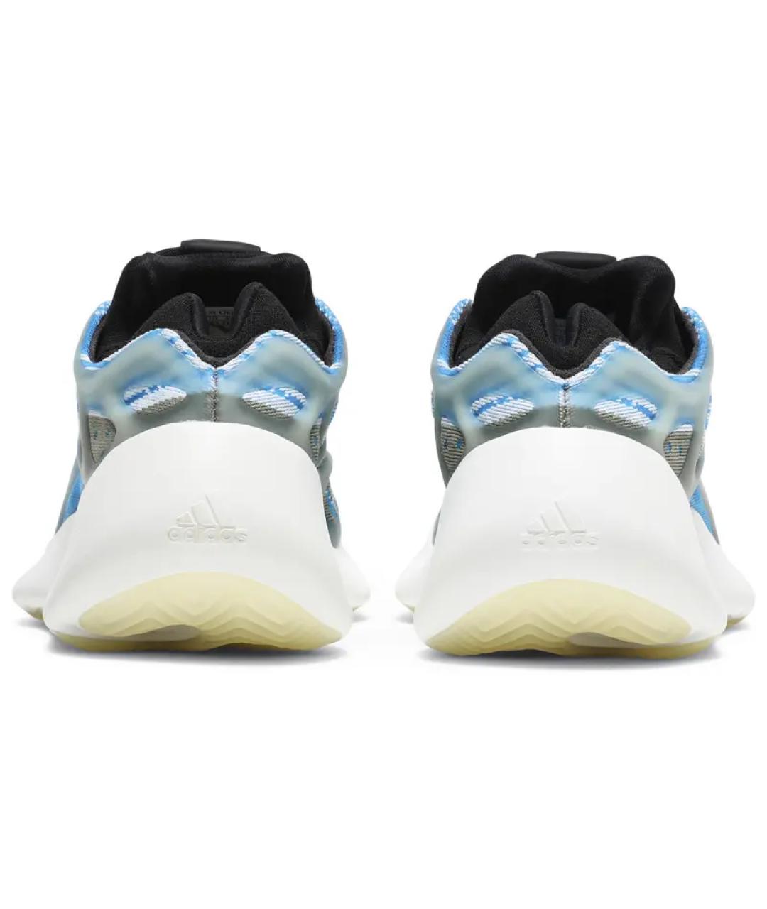 ADIDAS YEEZY Голубые текстильные низкие кроссовки / кеды, фото 4