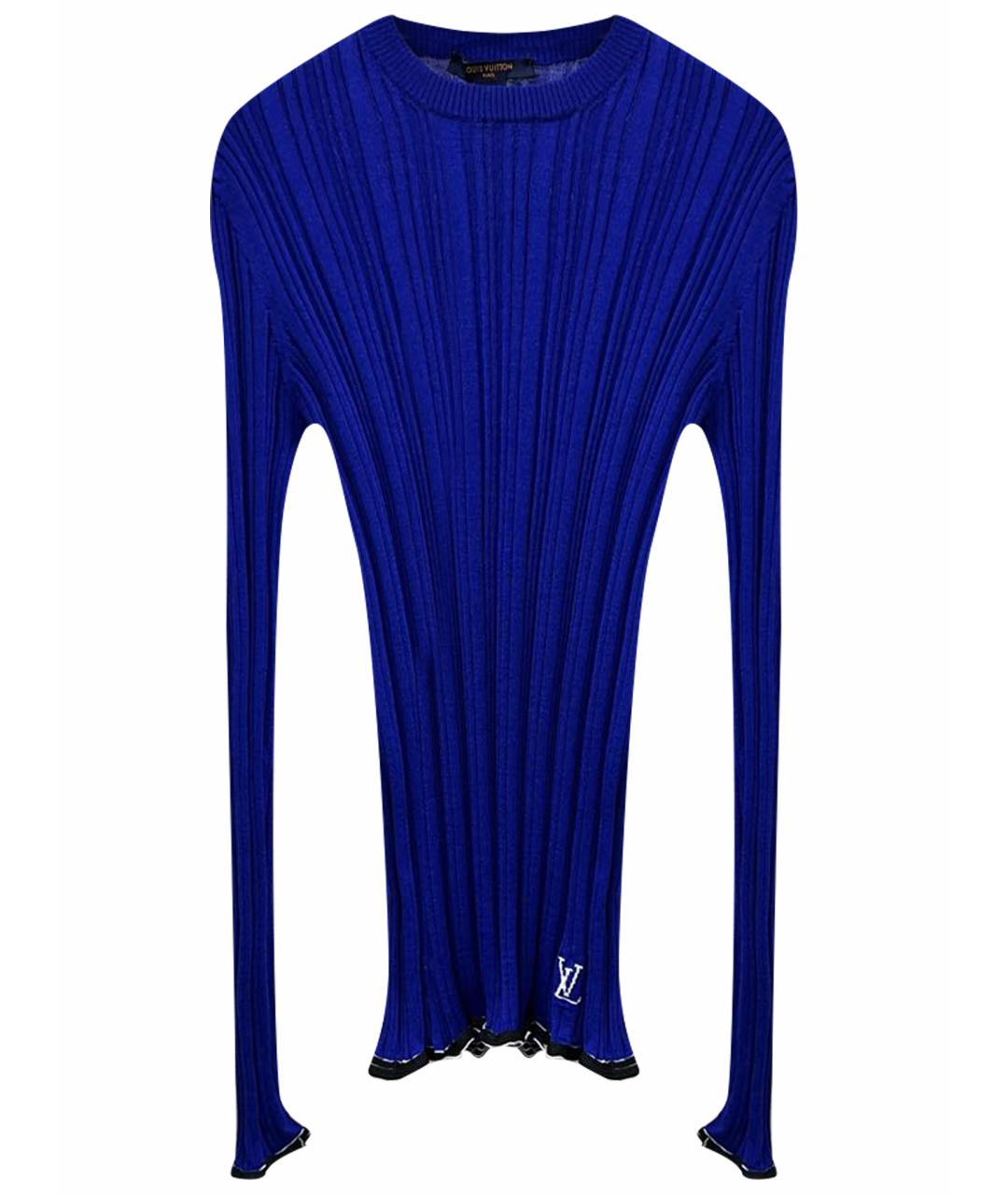 LOUIS VUITTON Синий шелковый джемпер / свитер, фото 1
