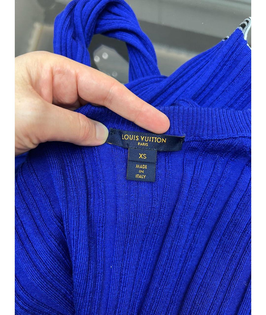 LOUIS VUITTON Синий шелковый джемпер / свитер, фото 5