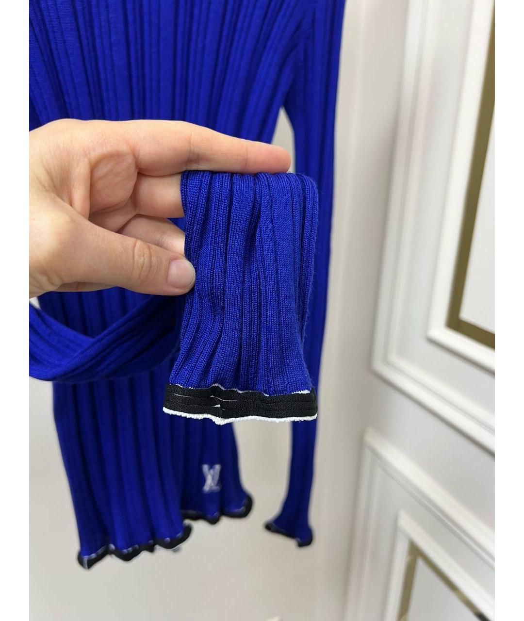 LOUIS VUITTON Синий шелковый джемпер / свитер, фото 7