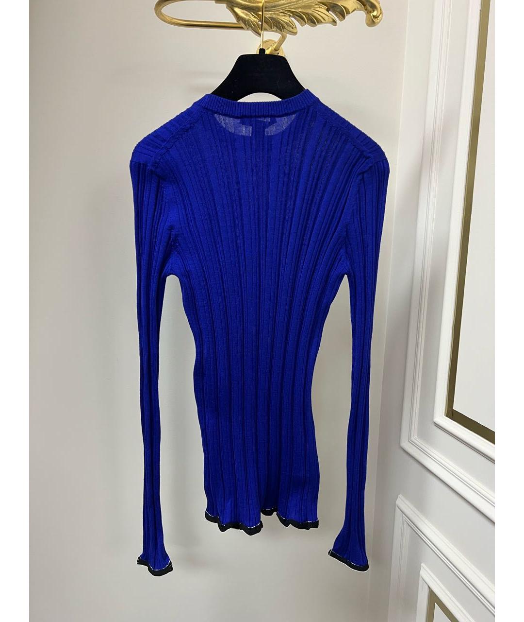 LOUIS VUITTON Синий шелковый джемпер / свитер, фото 4