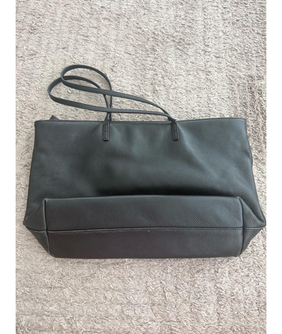 FENDI Черная кожаная сумка тоут, фото 2