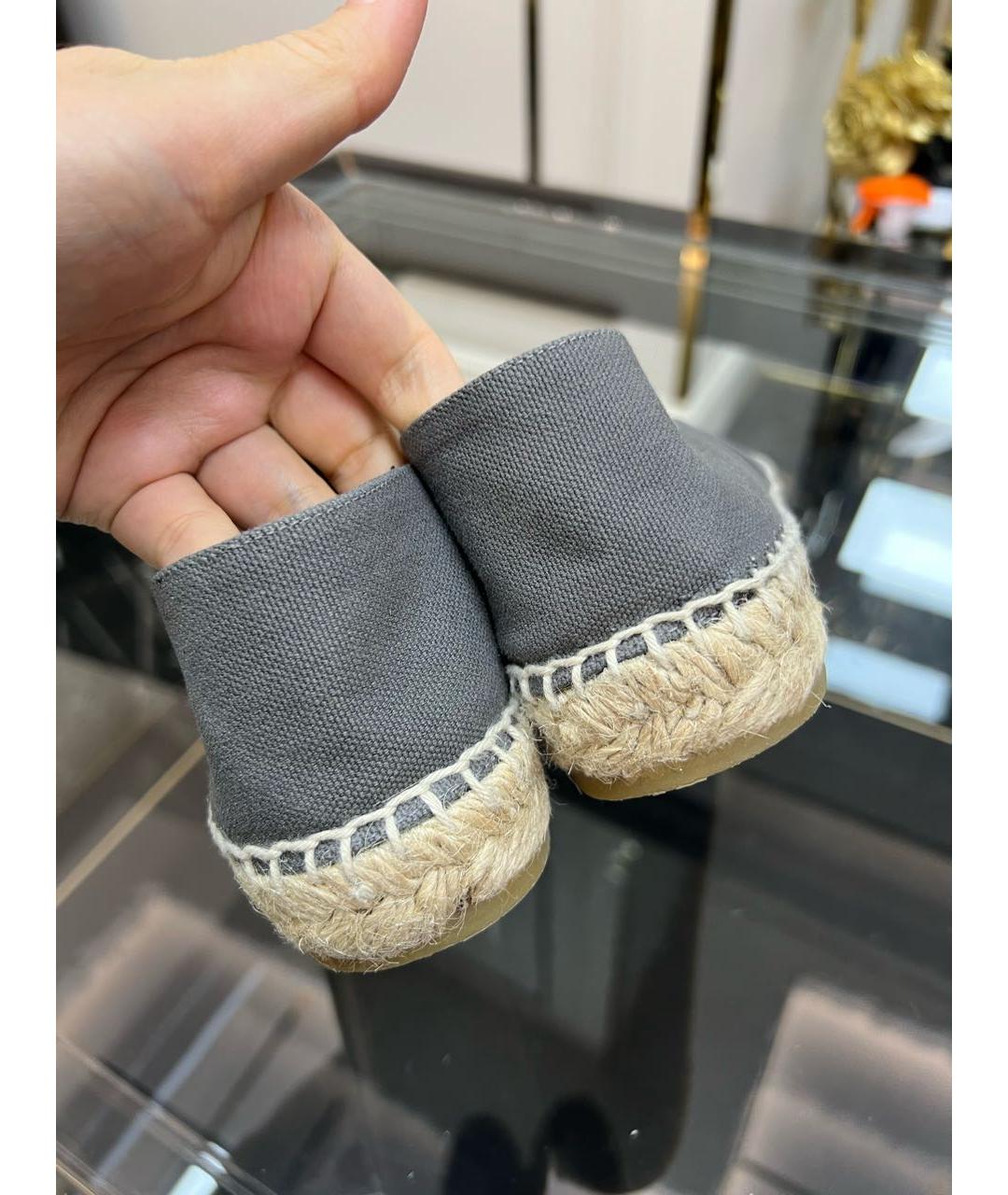 CHANEL Серые текстильные эспадрильи, фото 6