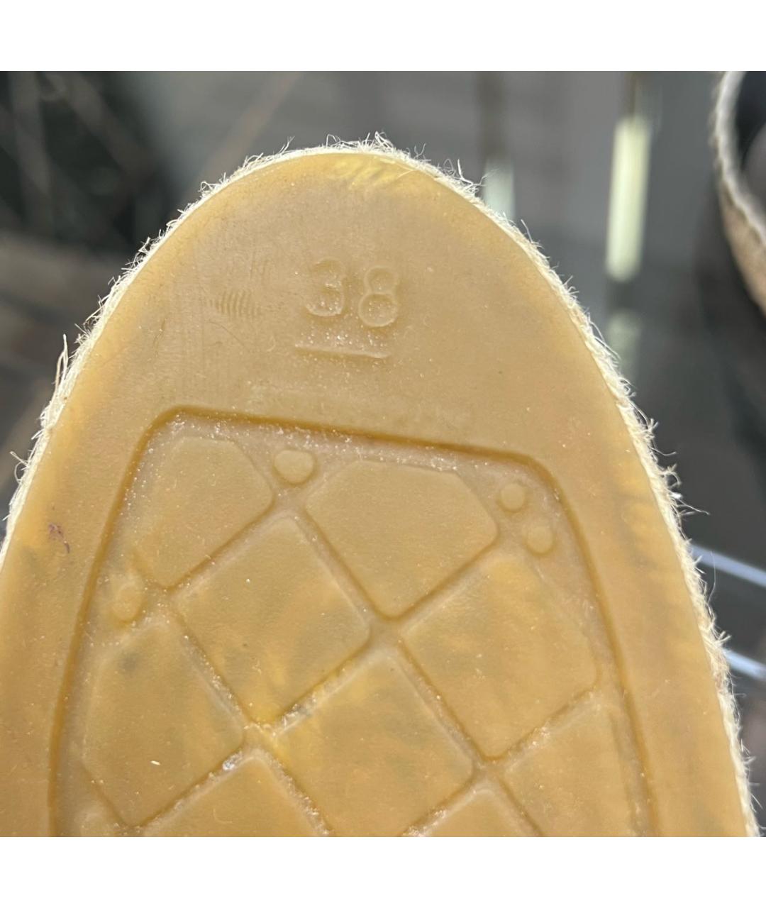 CHANEL Серые текстильные эспадрильи, фото 8