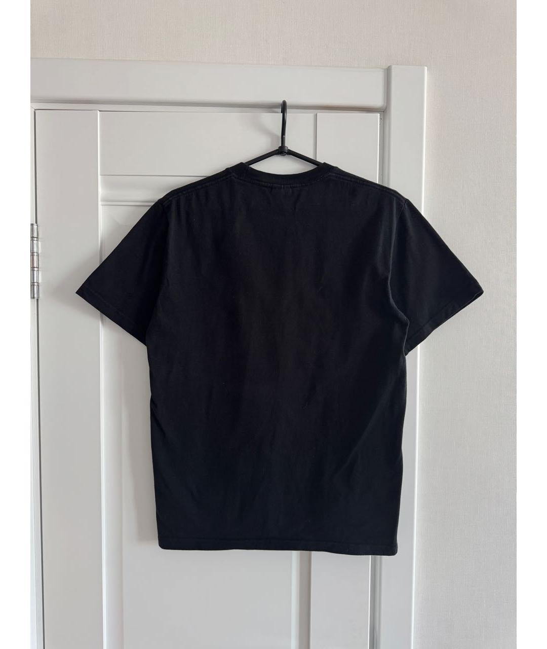 SUPREME Черная хлопковая футболка, фото 6