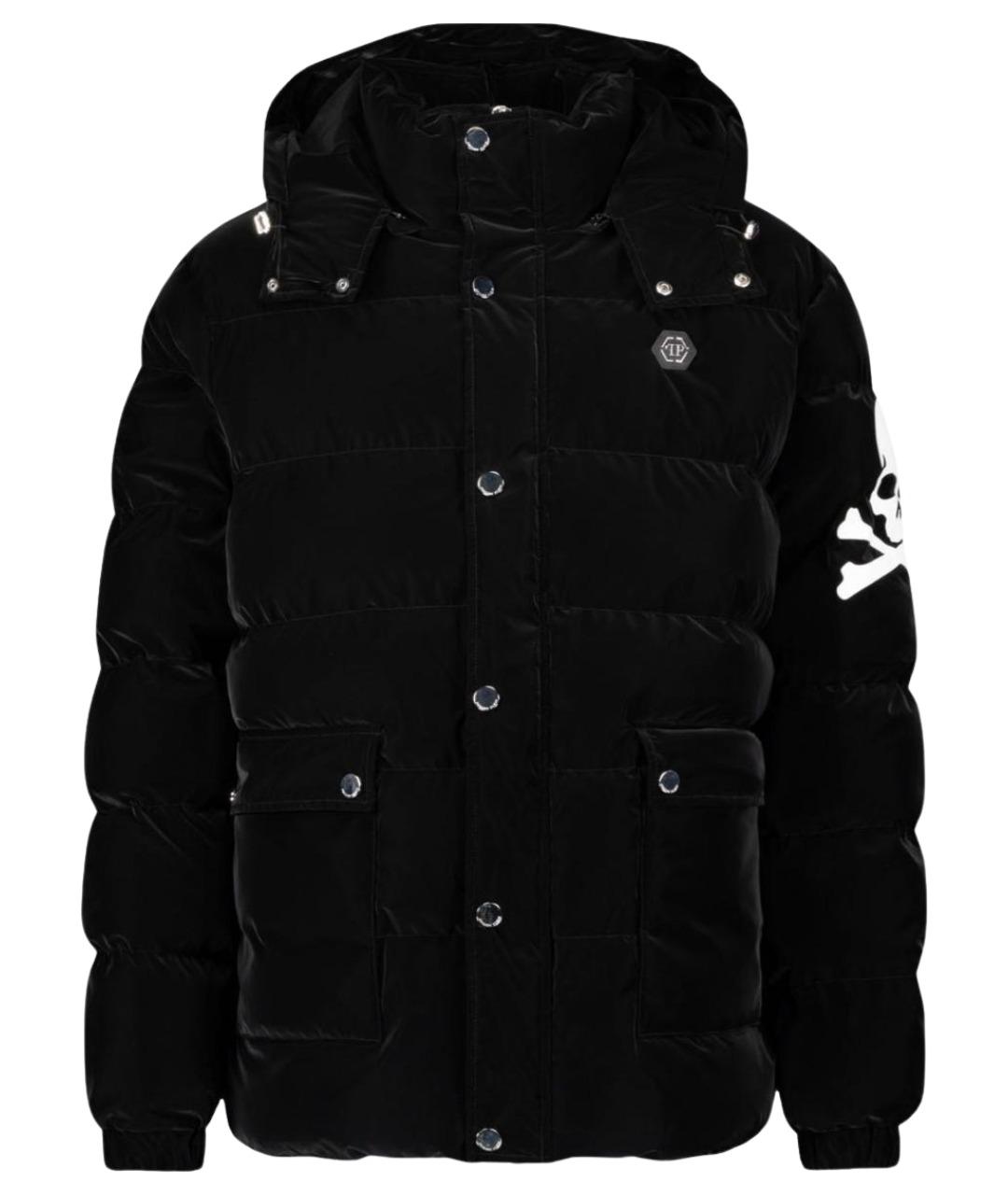 PHILIPP PLEIN Черный полиэстеровый пуховик, фото 1