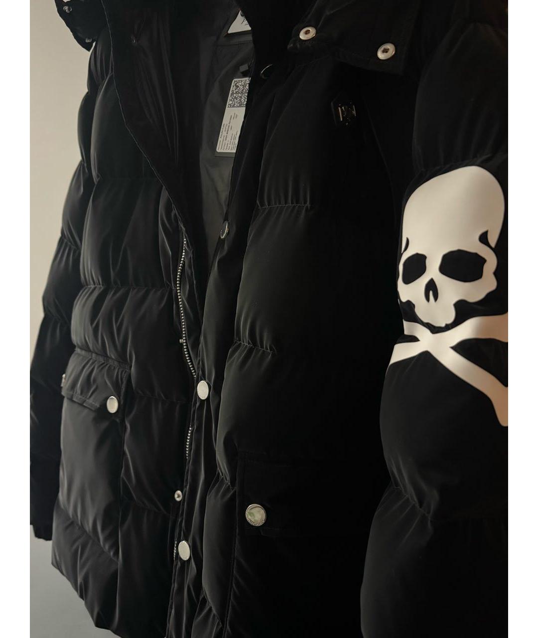PHILIPP PLEIN Черный полиэстеровый пуховик, фото 4