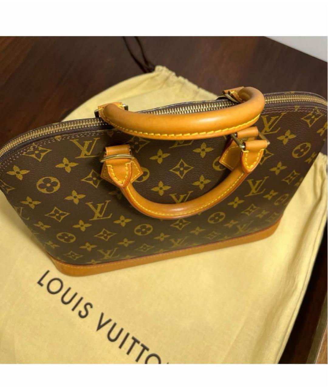 LOUIS VUITTON Коричневая сумка с короткими ручками, фото 5