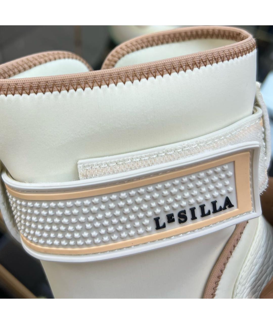 LE SILLA Белые кожаные ботильоны, фото 7