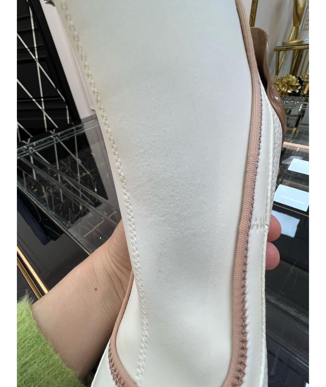 LE SILLA Белые кожаные ботильоны, фото 6