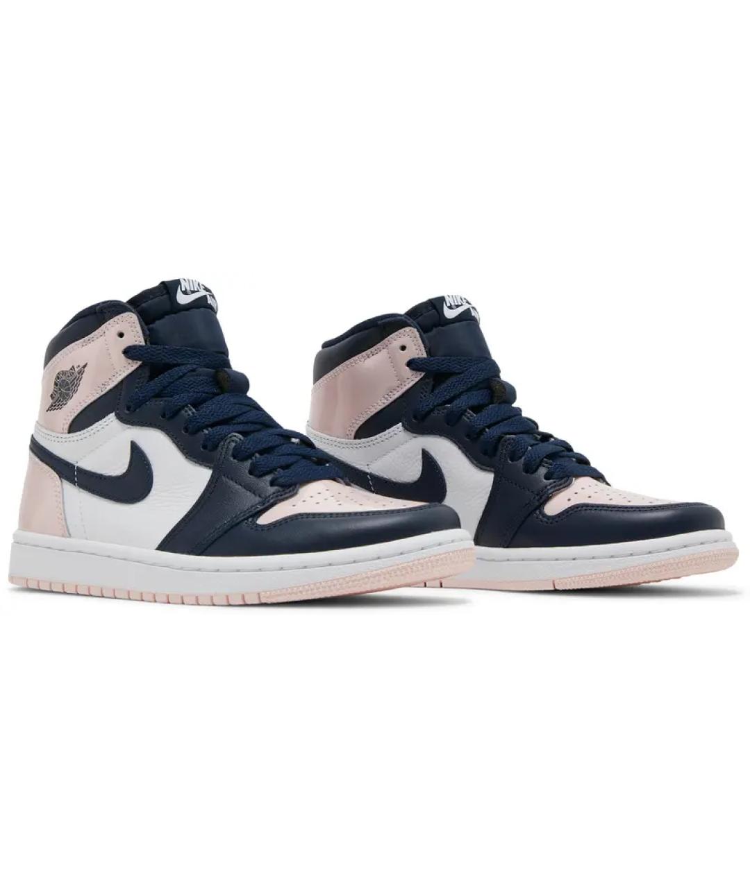 JORDAN Розовые высокие кроссовки / кеды из лакированной кожи, фото 5