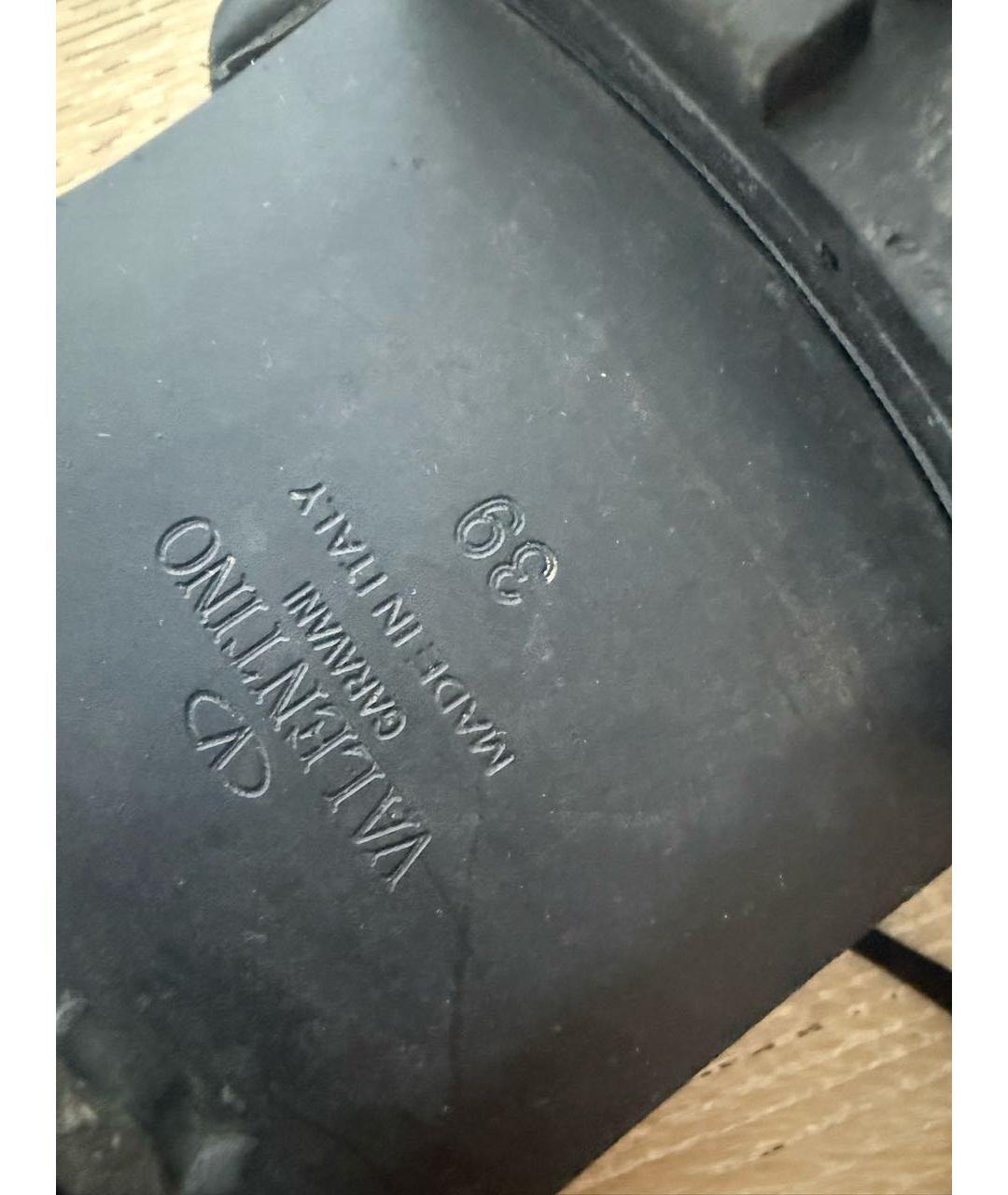 VALENTINO Черные кожаные ботинки, фото 4