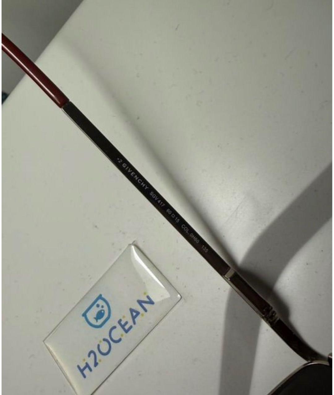 GIVENCHY Коричневые металлические солнцезащитные очки, фото 3