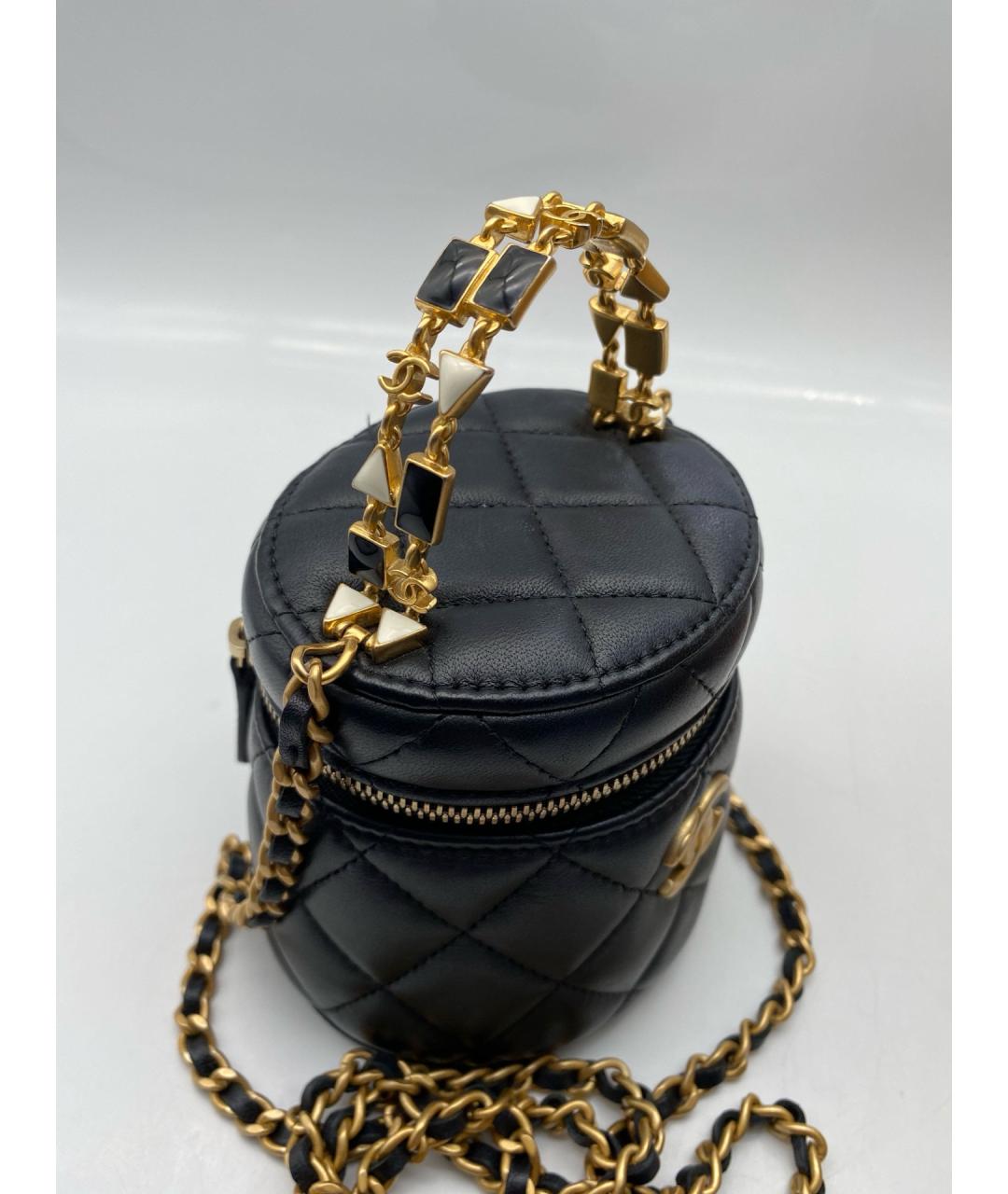 CHANEL Черная кожаная сумка через плечо, фото 2