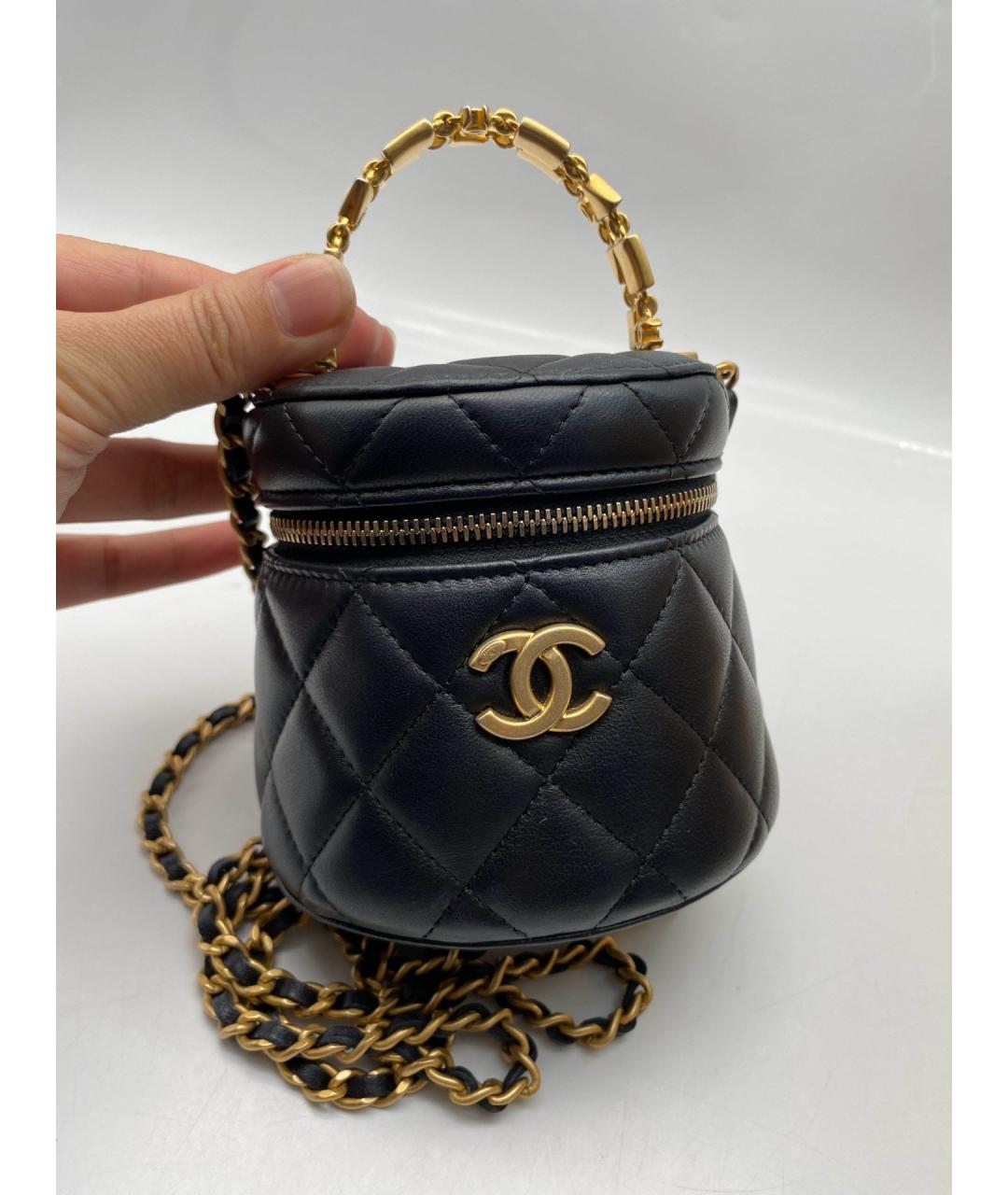 CHANEL Черная кожаная сумка через плечо, фото 3