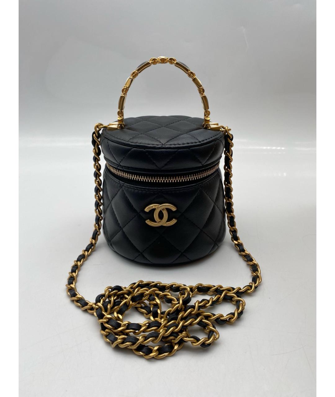 CHANEL Черная кожаная сумка через плечо, фото 4