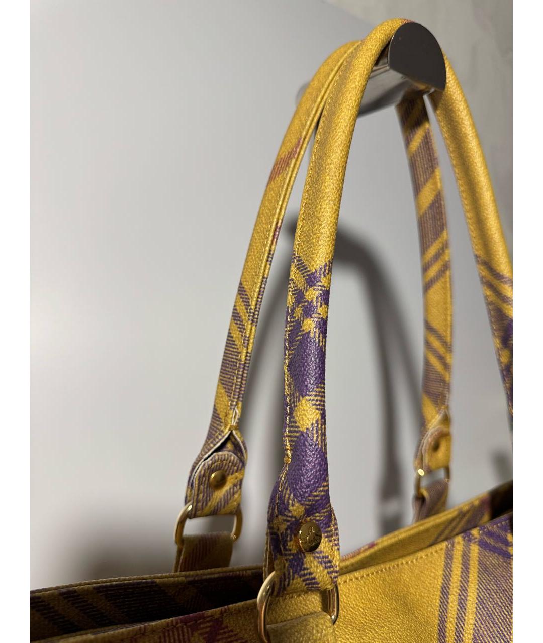 VIVIENNE WESTWOOD Горчичная сумка тоут, фото 7