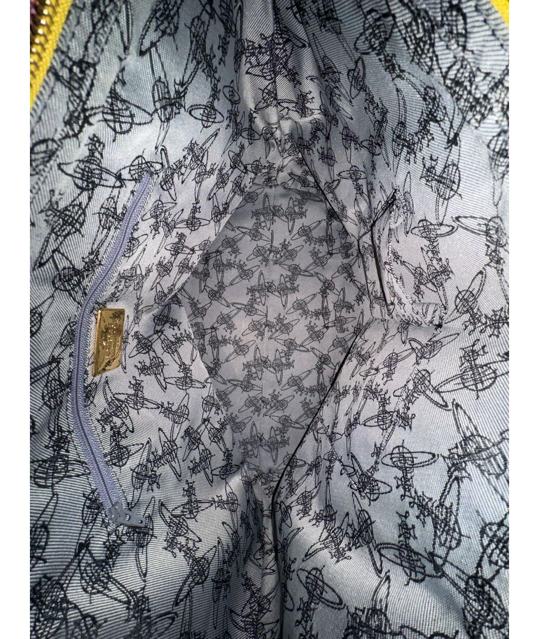 VIVIENNE WESTWOOD Горчичная сумка тоут, фото 3