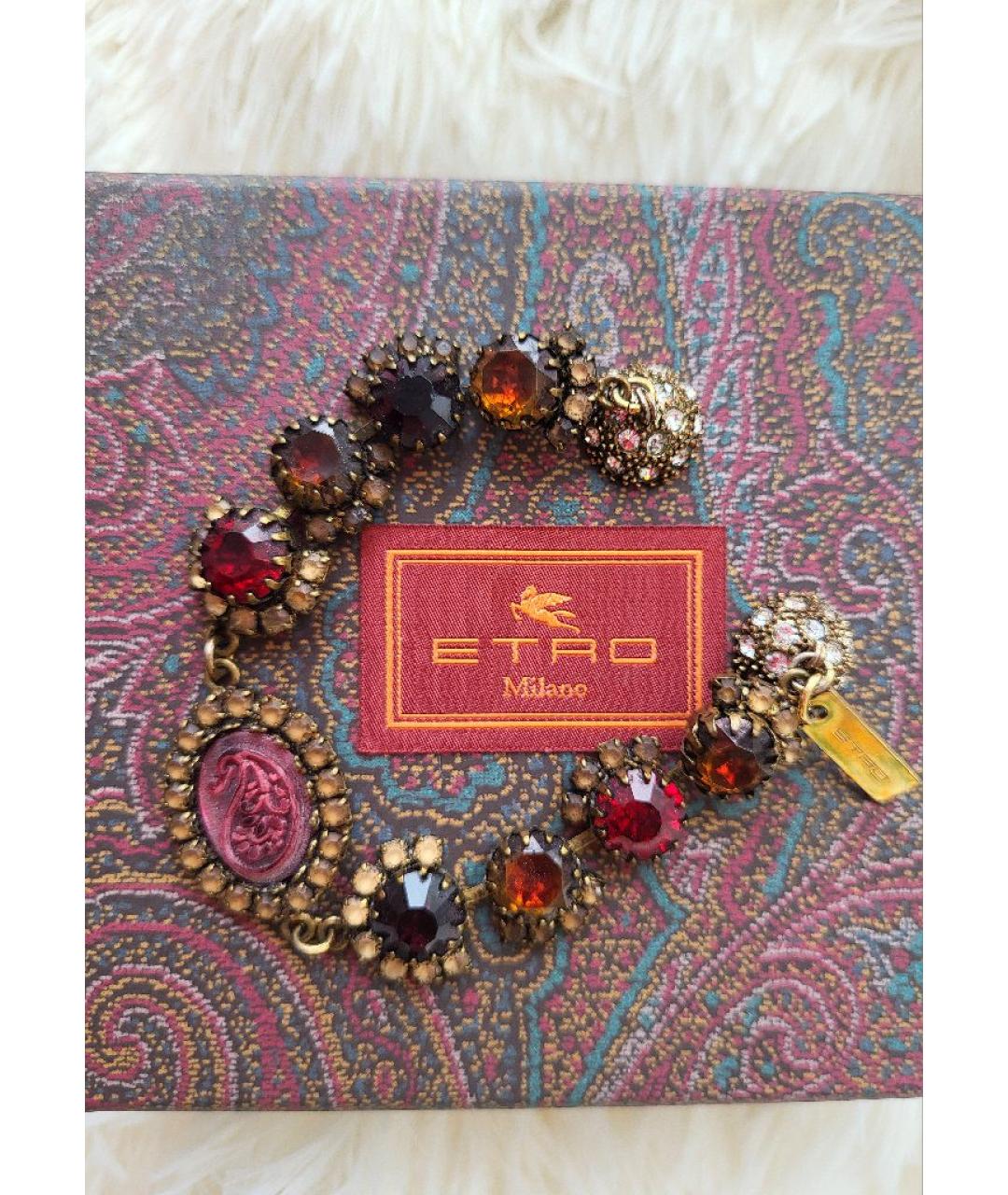 ETRO Бордовый браслет, фото 7