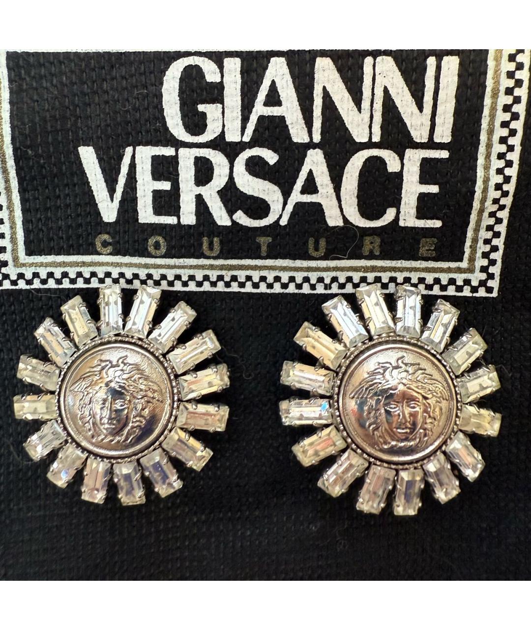 VERSACE Серебряные металлические клипсы, фото 3