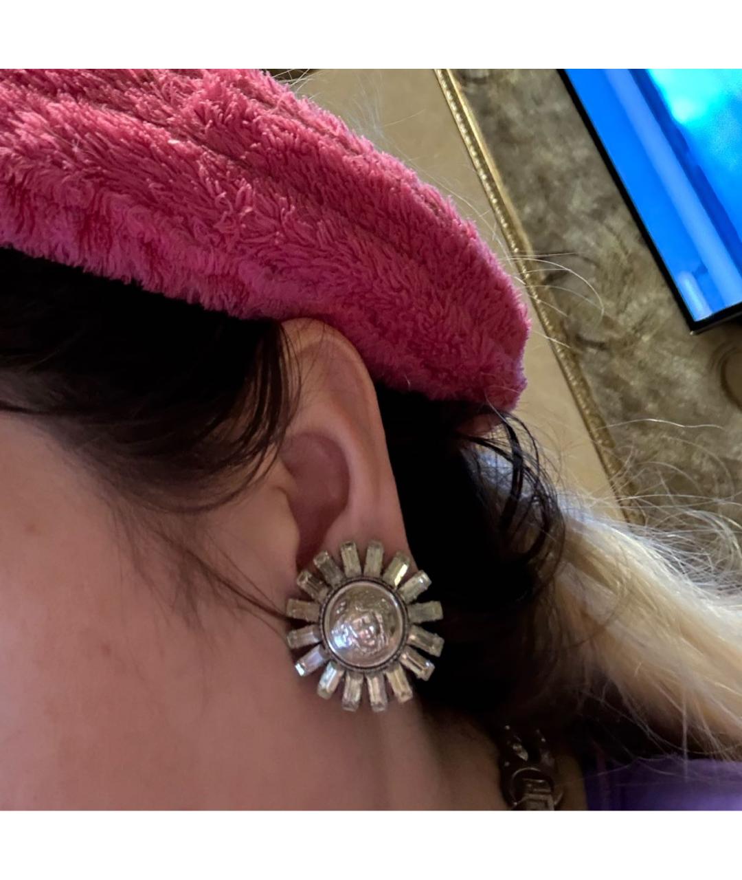 VERSACE Серебряные металлические клипсы, фото 4