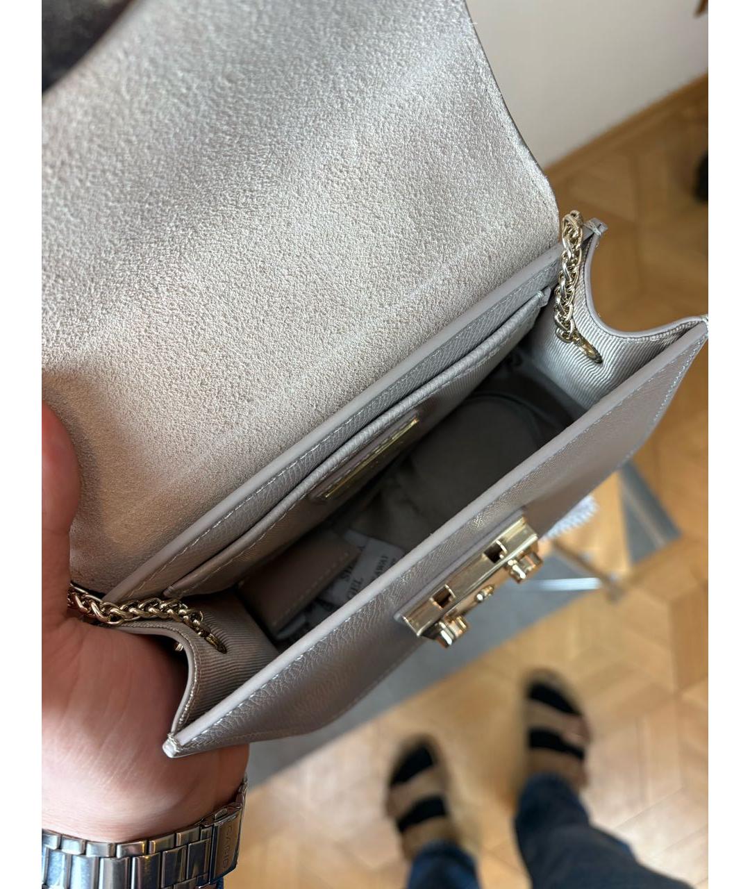 FURLA Бежевая кожаная сумка через плечо, фото 3