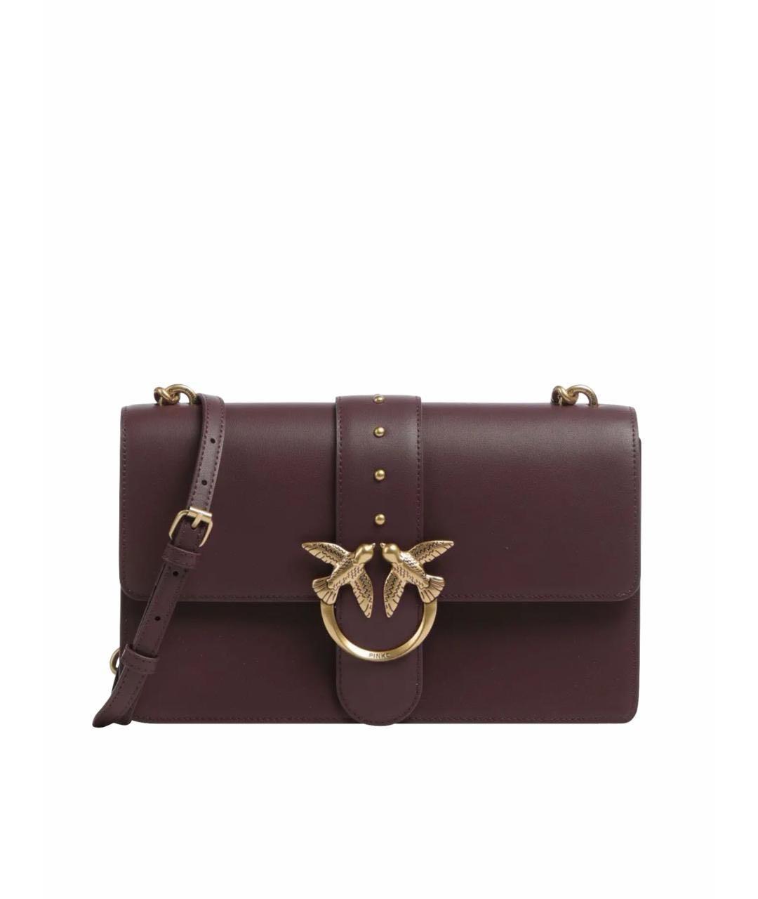 PINKO Коричневая кожаная сумка через плечо, фото 9