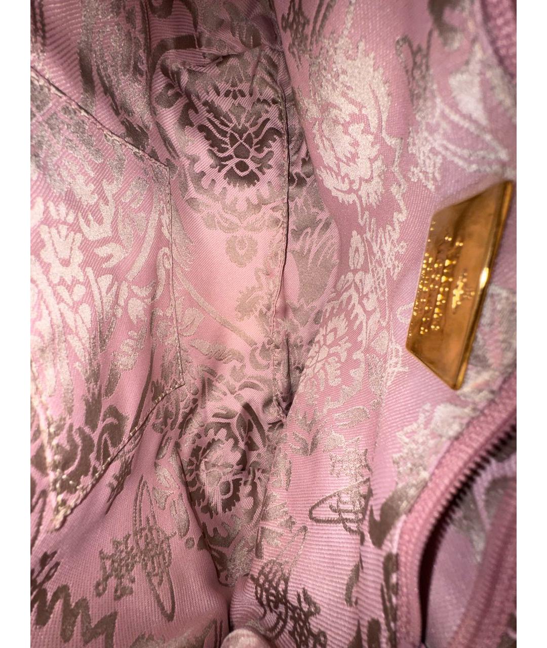 VIVIENNE WESTWOOD Розовая кожаная сумка с короткими ручками, фото 3