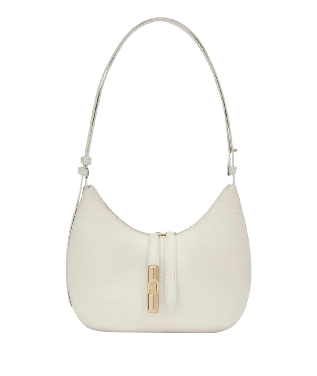 FURLA Белая кожаная сумка через плечо, фото 1