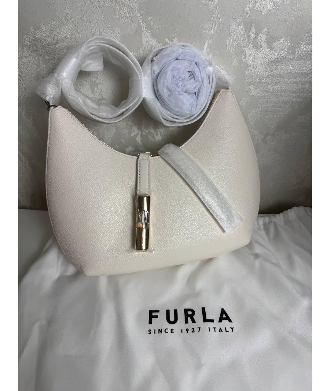 FURLA Белая кожаная сумка через плечо, фото 2