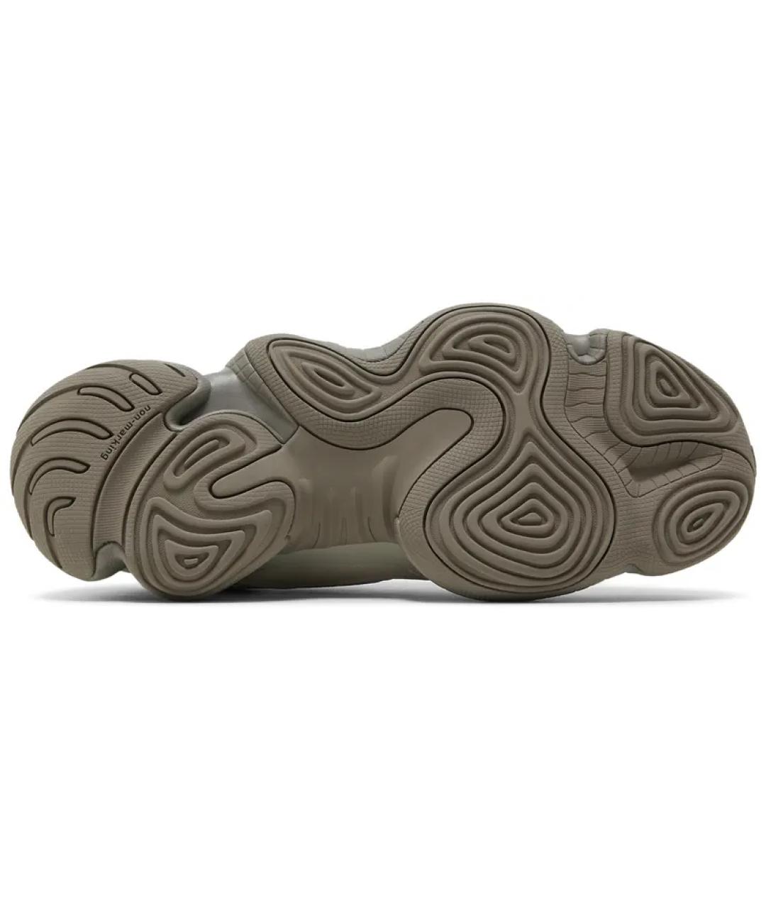 ADIDAS YEEZY Серые замшевые низкие кроссовки / кеды, фото 3