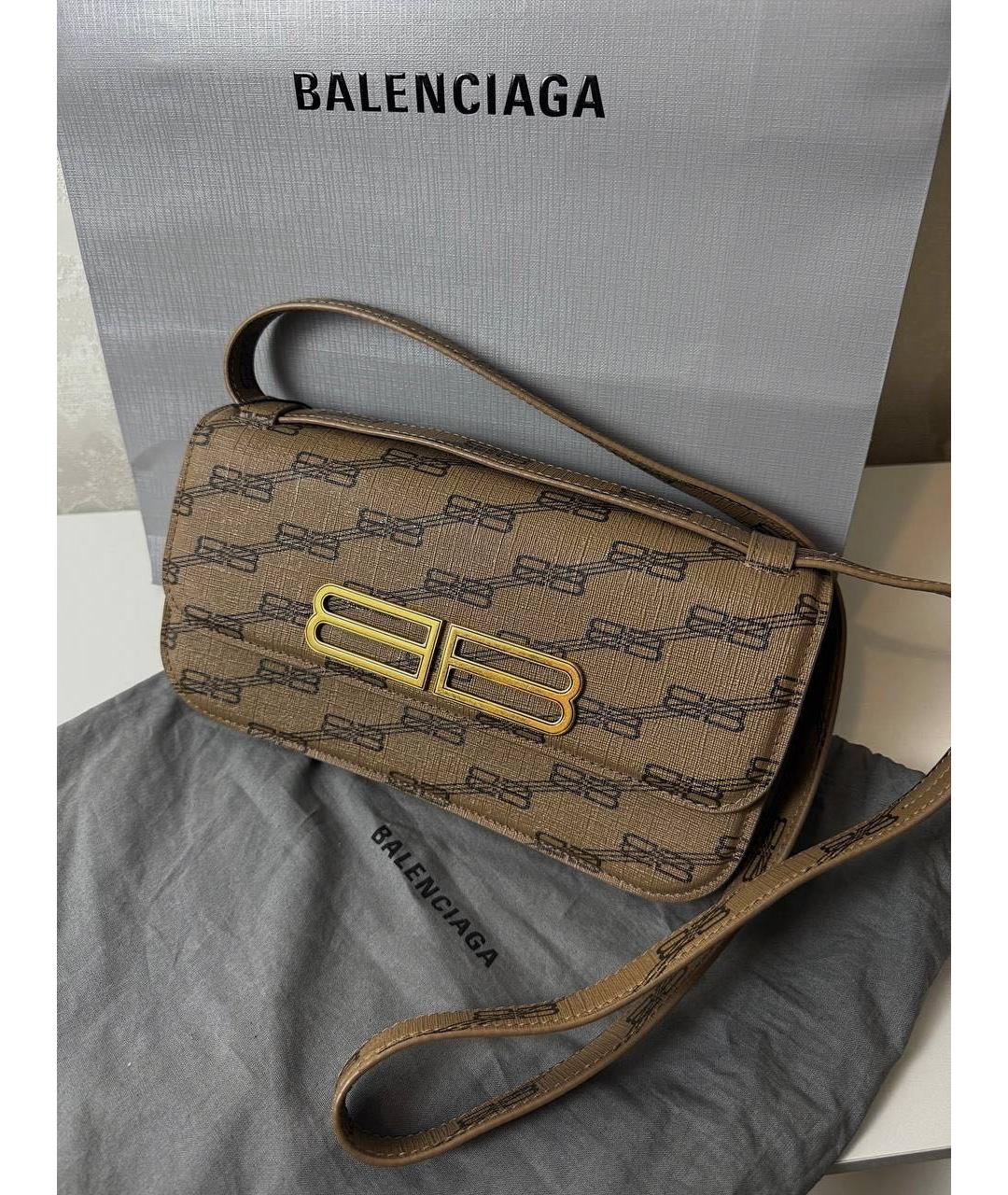 BALENCIAGA Коричневая сумка через плечо, фото 2