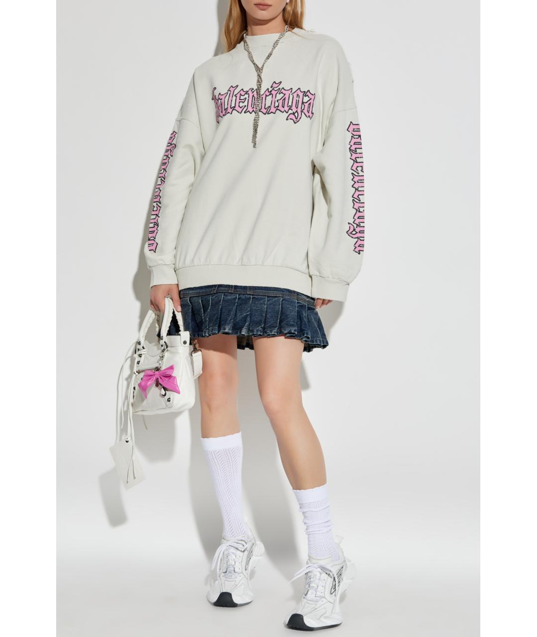 BALENCIAGA Мульти хлопковое повседневное платье, фото 2