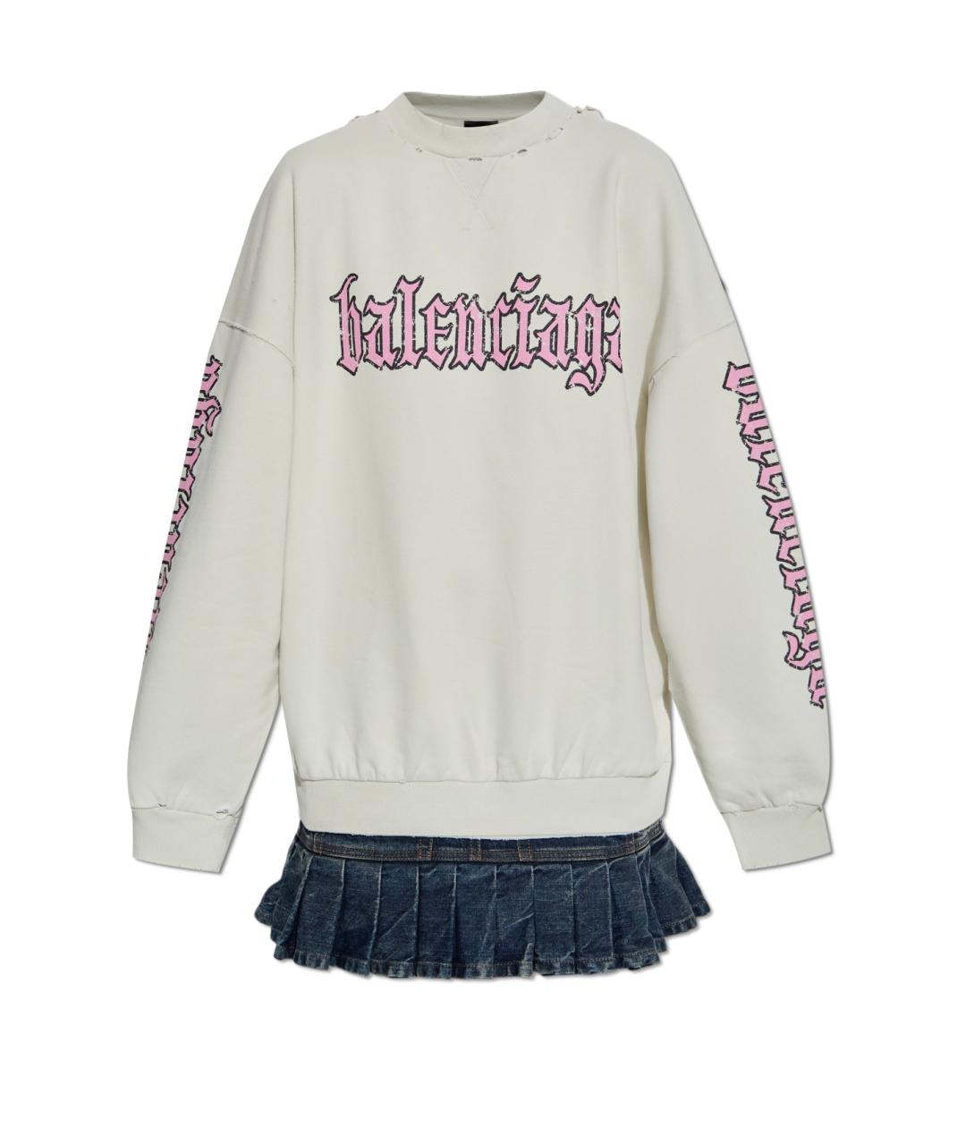 BALENCIAGA Мульти хлопковое повседневное платье, фото 1