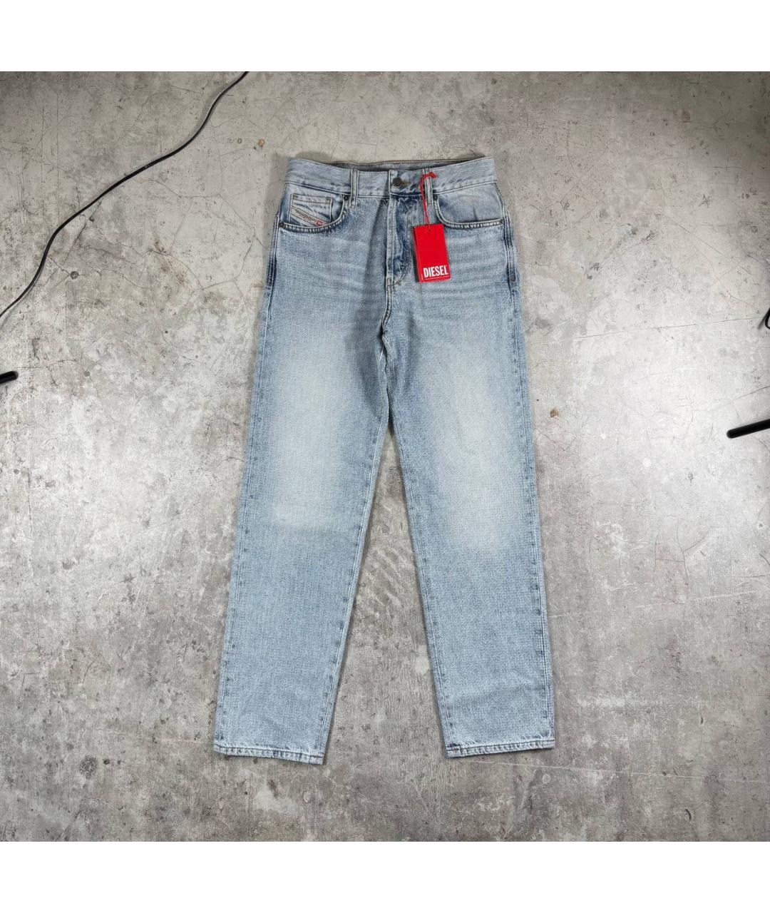 DIESEL Синие хлопковые прямые джинсы, фото 6