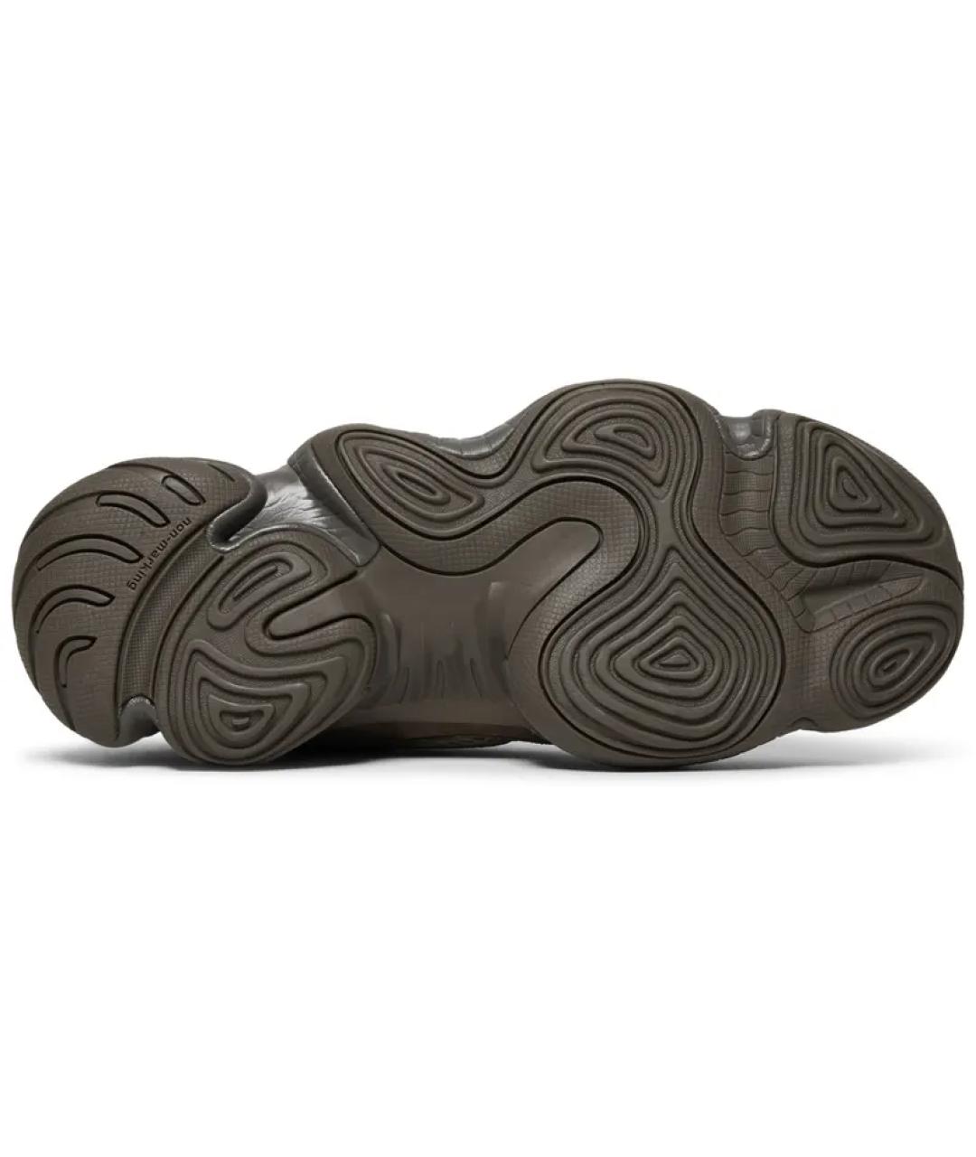 ADIDAS YEEZY Коричневые замшевые низкие кроссовки / кеды, фото 3