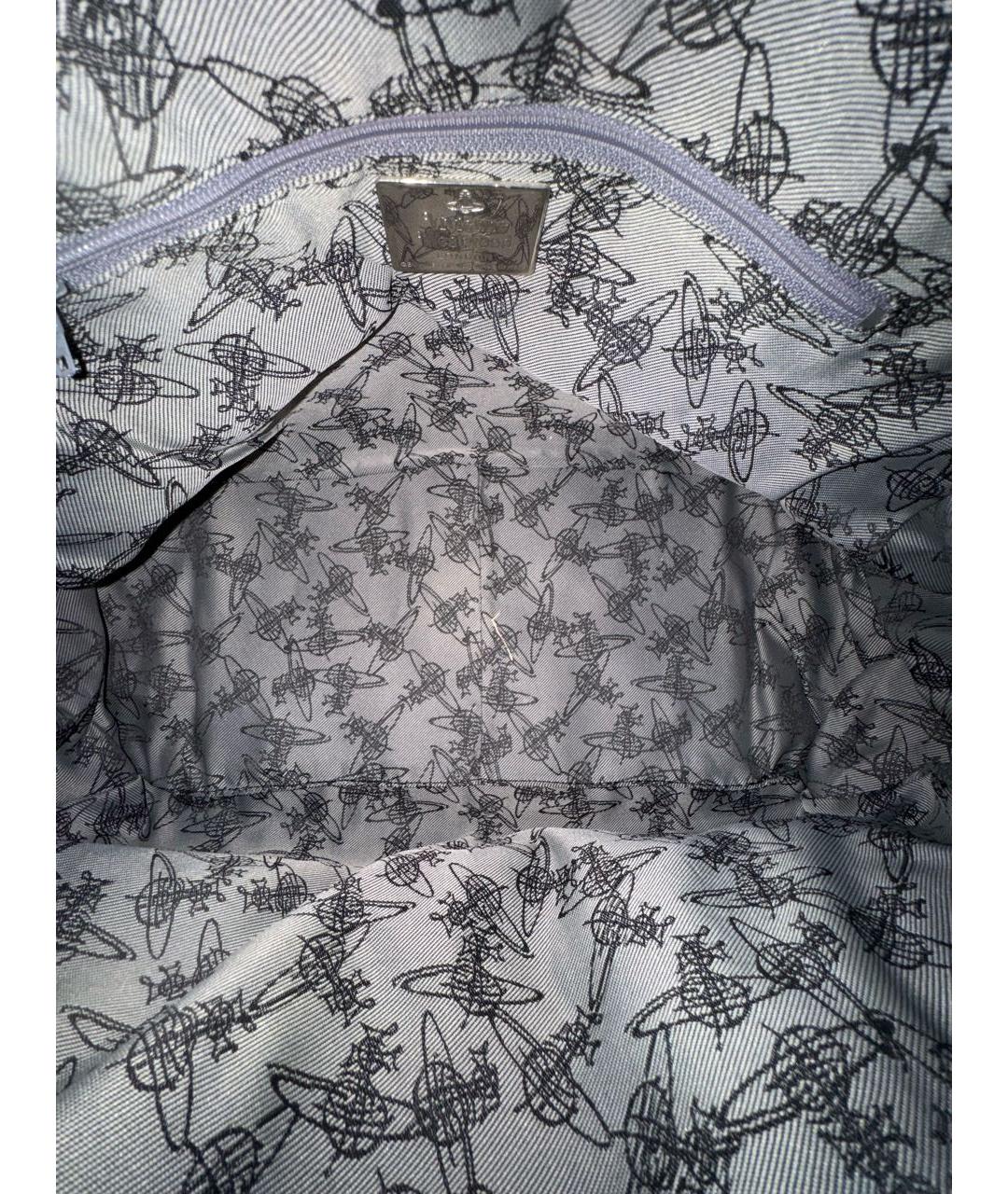 VIVIENNE WESTWOOD Коричневая тканевая сумка тоут, фото 3